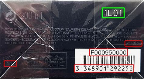 lot number code for perfume